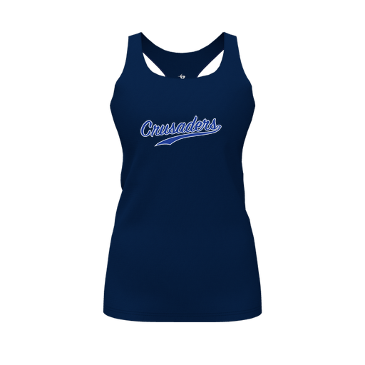[CUS-DFW-RCBK-PER-NVY-FYS-LOGO2] Racerback Tank Top (Female Youth S, Navy, Logo 2)
