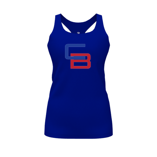 [FT0TRBRY-FYS-LOGO1] Decker Racerback Tank Top (Female Youth S, Royal, Logo 1)