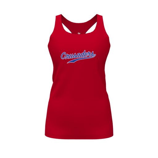 [CUS-DFW-RCBK-PER-RED-FYS-LOGO2] Racerback Tank Top (Female Youth S, Red, Logo 2)