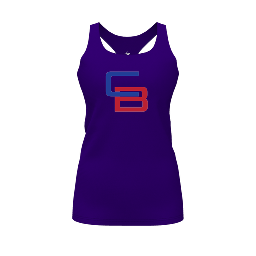 [CUS-DFW-RCBK-PER-PUR-FYS-LOGO1] Racerback Tank Top (Female Youth S, Purple, Logo 1)