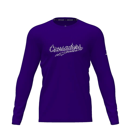 [CUS-DRIF-TEES-PER-CNK-LSL-PUR-YXS-LOGO3] Dri Fit Performance T-Shirt (Youth XS, Purple, Logo 3, Long Sleeve)