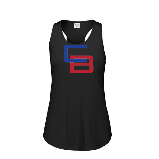 [FT0TUBBK-FAS-LOGO1] Ladies Tri Blend Tank Top (Female Adult S, Black, Logo 1)