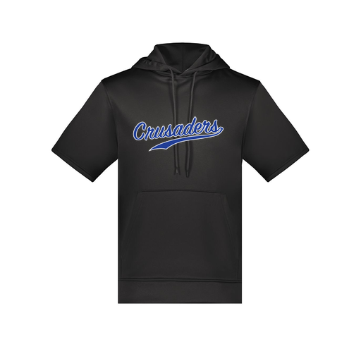 [6871.080.S-LOGO2] Men's Dri Fit Short Sleeve Hoodie (Adult S, Black, Logo 2)