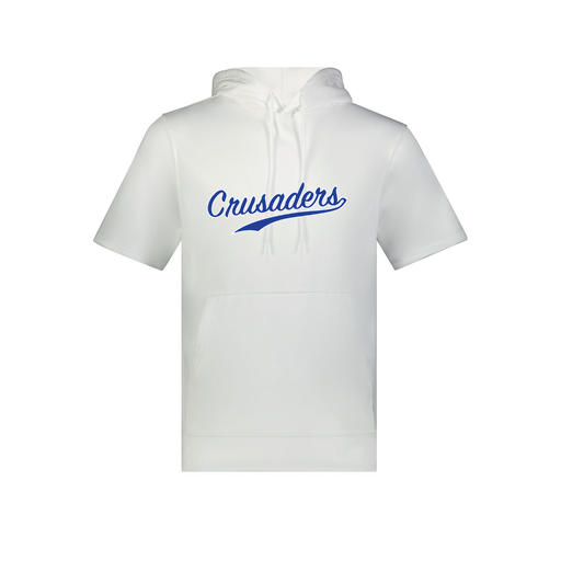 [6871.005.S-LOGO2] Men's Dri Fit Short Sleeve Hoodie (Adult S, White, Logo 2)