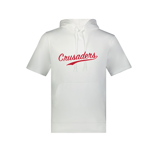 [6871.005.S-LOGO3] Men's Dri Fit Short Sleeve Hoodie (Adult S, White, Logo 3)