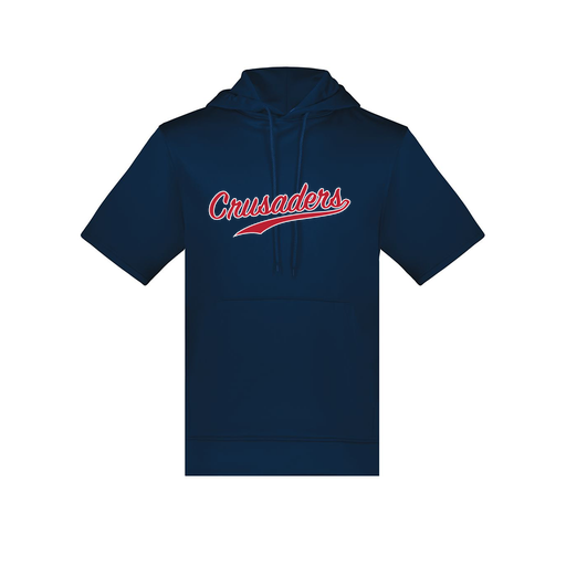 [6871.065.S-LOGO3] Men's Dri Fit Short Sleeve Hoodie (Adult S, Navy, Logo 3)
