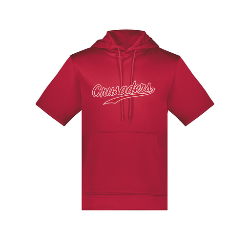 [6871.083.S-LOGO3] Men's Dri Fit Short Sleeve Hoodie (Adult S, Red, Logo 3)