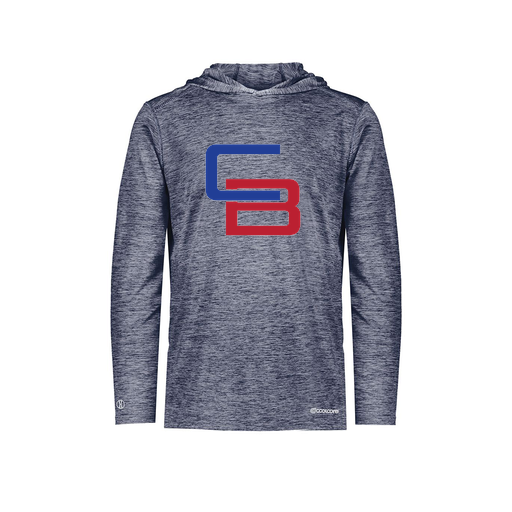 [FOLHCGNV-AS-LOGO1] Decker Men's Charge Hoodie (Adult S, Navy, Logo 1)