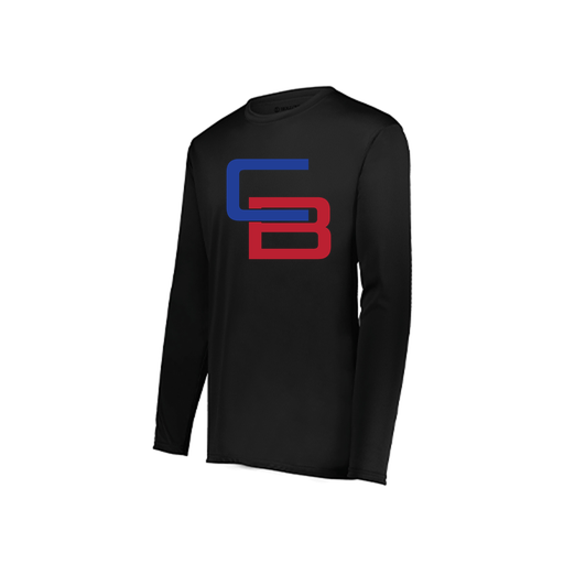 [222822.080.XS-LOGO1] Men's LS Smooth Sport Shirt (Adult XS, Black, Logo 1)