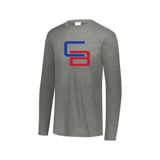 [FTLCUBGY-AXS-LOGO1] Decker Men's Tri-Blend T-Shirt - Long Sleeve (Adult XS, Gray, Logo 1)