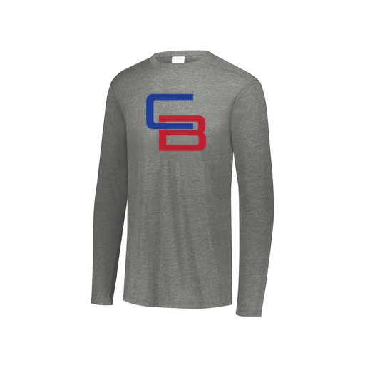 [FTLCUBGY-YS-LOGO1] Decker Youth Tri-Blend T-Shirt - Long Sleeve (Youth S, Gray, Logo 1)