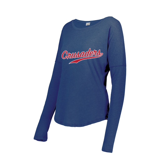 [3077.U55.XS-LOGO3] Ladies LS Ultra-blend T-Shirt (Female Adult XS, Royal, Logo 3)